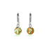 Apricot | .925 Sterling Silver | Firefly Glass Huggie Earrings