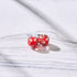 Crimson | .925 Sterling Silver | Mini Firefly Glass Stud Earrings