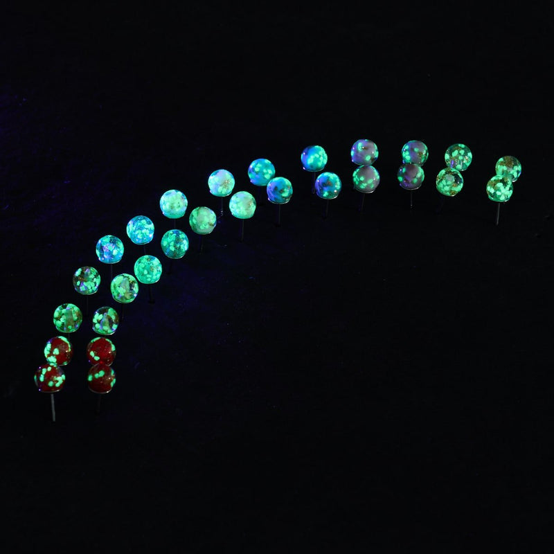 Crimson | .925 Sterling Silver | Mini Firefly Glass Stud Earrings