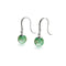 Kiwi | .925 Sterling Silver | Firefly Glass Huggie Earrings