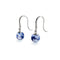 Lapis Flame | .925 Sterling Silver | Firefly Glass Huggie Earrings