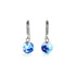 Lapis Flame | .925 Sterling Silver | Firefly Glass Huggie Earrings