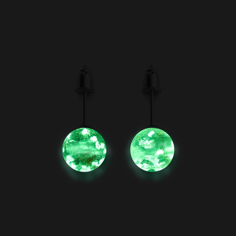 Lilac | .925 Sterling Silver | Firefly Glass Stud Earrings