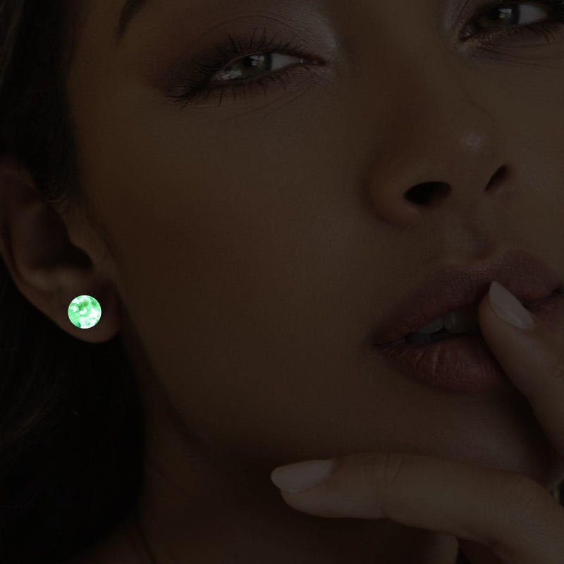 Lilac | .925 Sterling Silver | Firefly Glass Stud Earrings