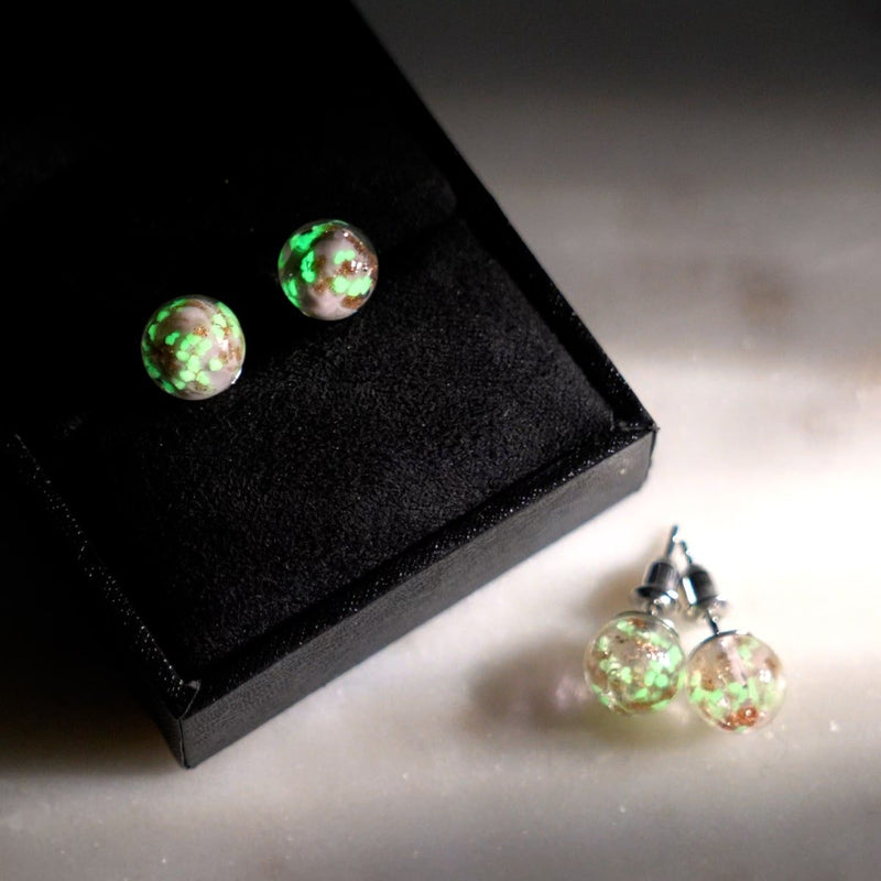 Periwinkle | .925 Sterling Silver | Firefly Glass Stud Earrings