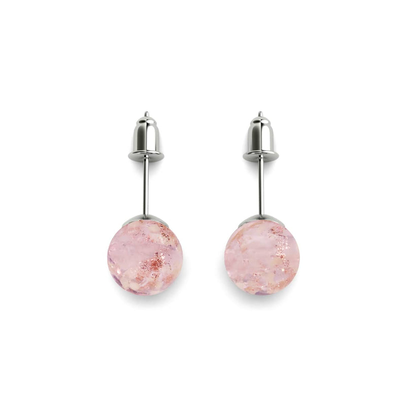 Rosewater | .925 Sterling Silver | Firefly Glass Stud Earrings