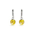 Saffron | .925 Sterling Silver | Firefly Glass Huggie Earrings
