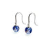 Sapphire | .925 Sterling Silver | Firefly Glass Huggie Earrings