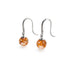 Tangerine | .925 Sterling Silver | Firefly Glass Huggie Earrings