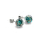 Teal | .925 Sterling Silver | Firefly Glass Stud Earrings