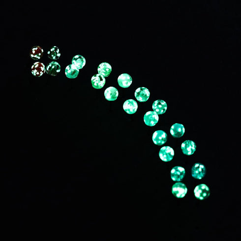 Teal | .925 Sterling Silver | Mini Firefly Glass Stud Earrings