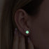Teal | .925 Sterling Silver | Mini Firefly Glass Stud Earrings