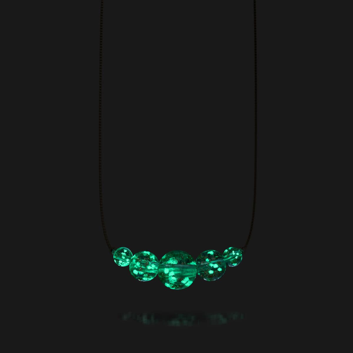 Arctic Blue | .925 Sterling Silver | Firefly Glass Infinity Clasp Necklace