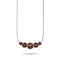 Chocolate | .925 Sterling Silver | Firefly Glass Infinity Clasp Necklace