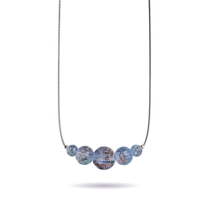 Indigo | .925 Sterling Silver | Firefly Glass Infinity Clasp Necklace