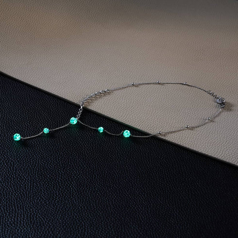 Indigo | Silver | Firefly Glass Cascade Double Pendant