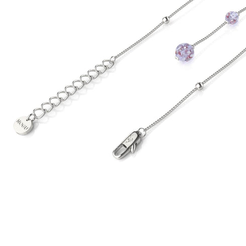 Lilac | Silver | Firefly Glass Cascade Double Pendant