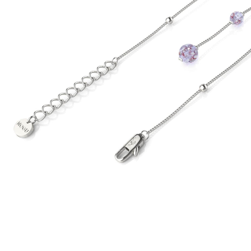 Lilac | Silver | Firefly Glass Cascade Double Pendant