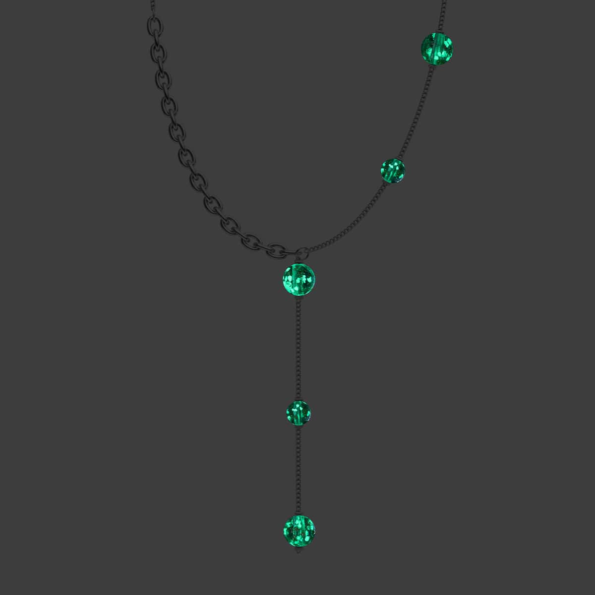 Lilac | Silver | Firefly Glass Cascade Double Pendant