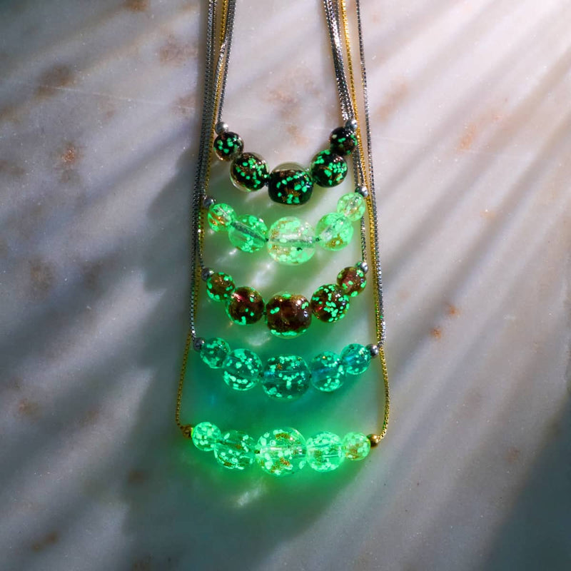 Obsidian | .925 Sterling Silver | Firefly Glass Infinity Clasp Necklace