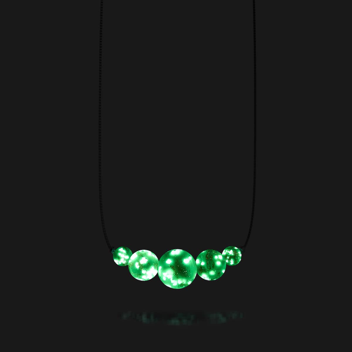 Periwinkle | .925 Sterling Silver | Firefly Glass Infinity Clasp Necklace