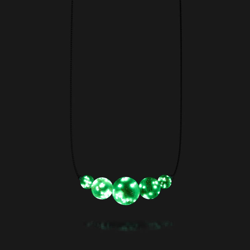 Periwinkle | .925 Sterling Silver | Firefly Glass Infinity Clasp Necklace