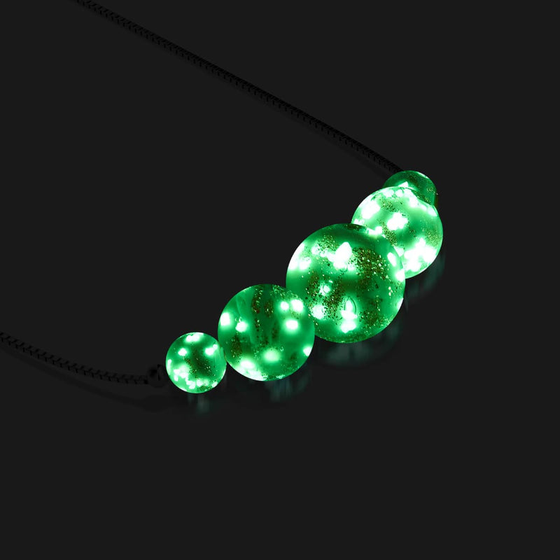 Periwinkle | .925 Sterling Silver | Firefly Glass Infinity Clasp Necklace