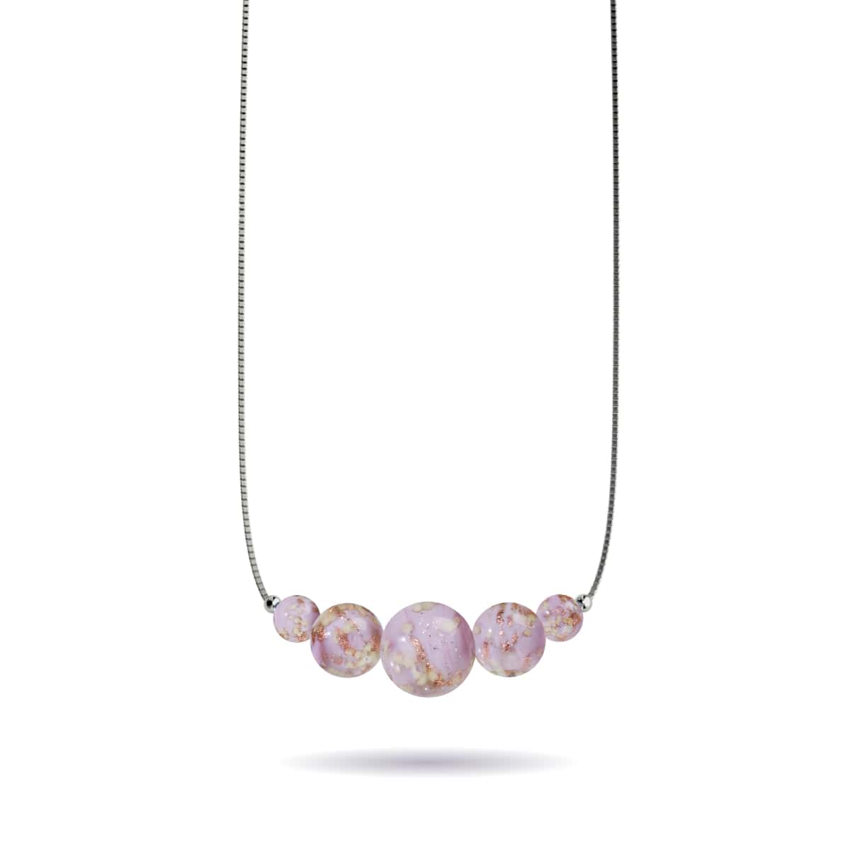 Periwinkle | .925 Sterling Silver | Firefly Glass Infinity Clasp Necklace