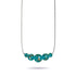 Teal | .925 Sterling Silver | Firefly Glass Infinity Clasp Necklace