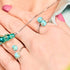 Teal | .925 Sterling Silver | Firefly Glass Infinity Clasp Necklace