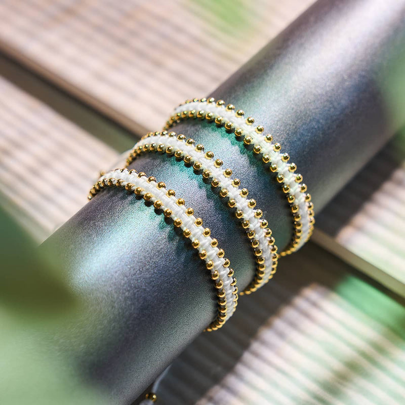 Gold x White | Friendship DOT Bracelet