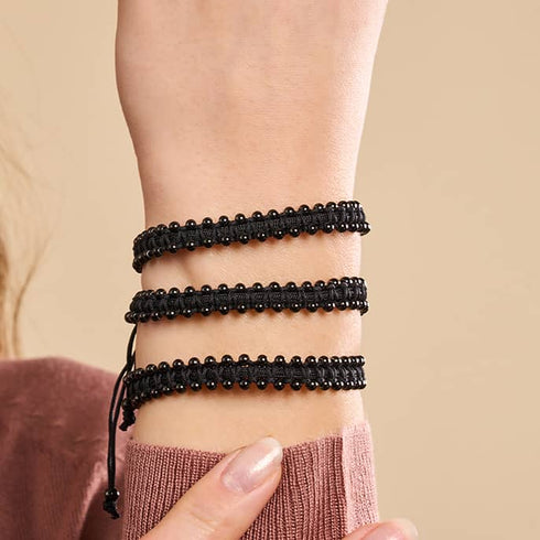 Gunmetal x Black | Friendship DOT Bracelet