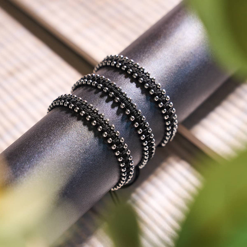 Silver x Black | Friendship DOT Bracelet