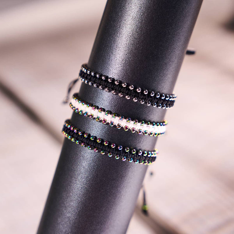 Unicorn Silver x Black | Friendship DOT Bracelet