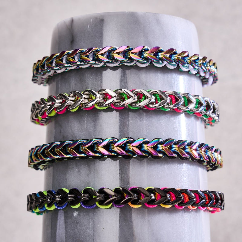 Spectrum x Gunmetal | Gaia Wheat Chain Bracelet