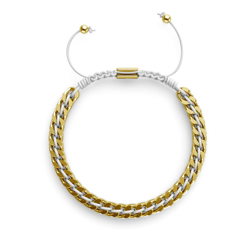 White x Gold | Gaia Wheat Chain Bracelet