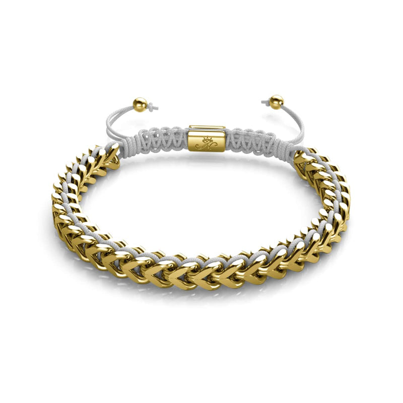 White x Gold | Gaia Wheat Chain Bracelet