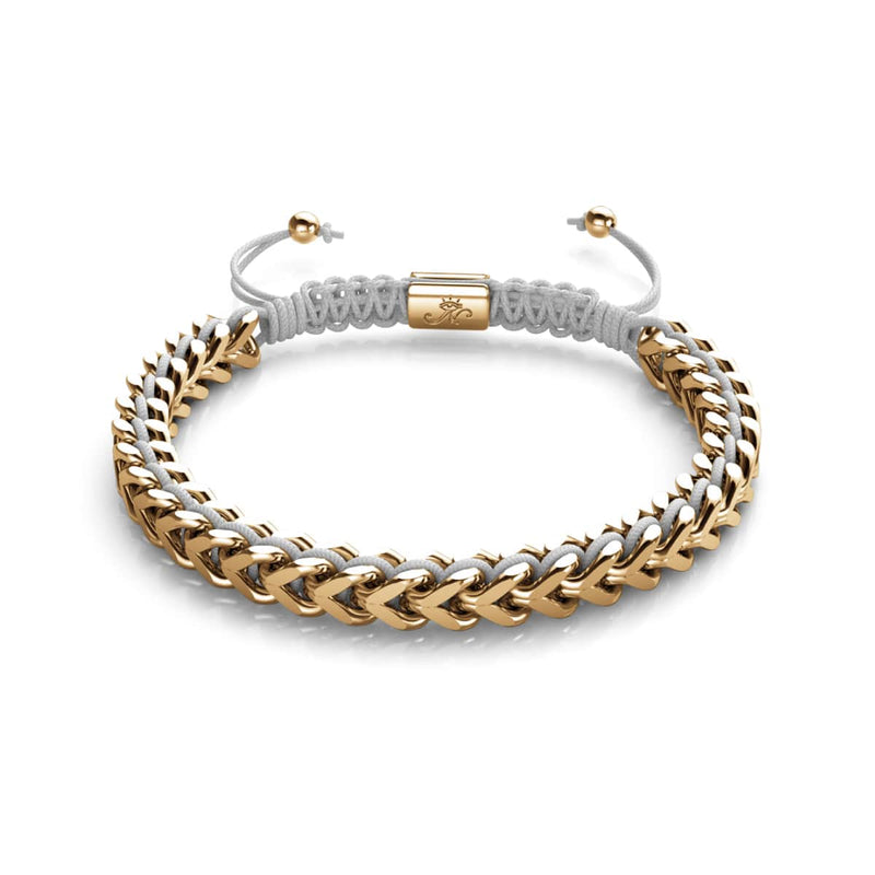 White x Rose Gold | Gaia Wheat Chain Bracelet