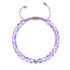Cosmic Purple | Silver | Galaxy Glass Macrame Bead Bracelet