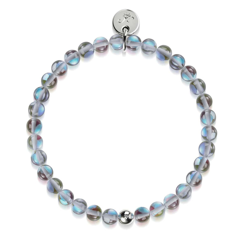 Milky Way | .925 Sterling Silver | Galaxy Glass Bead Bracelet