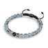 Milky Way | Gunmetal | Galaxy Glass Macrame Bead Bracelet