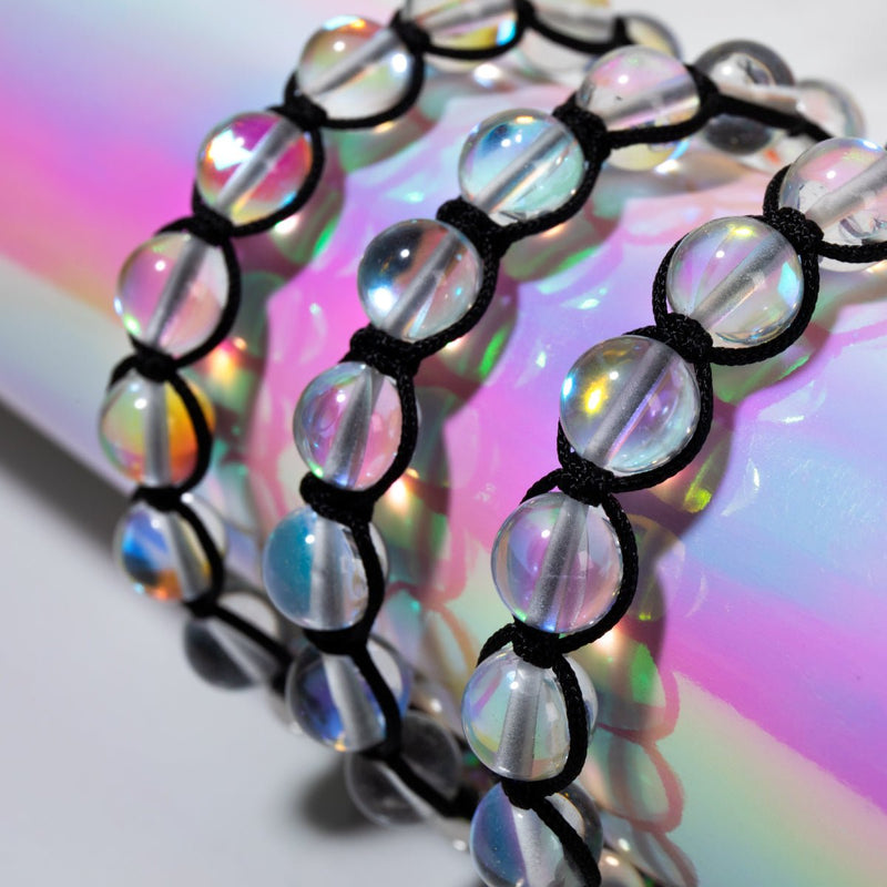 Neon Black | Rainbow Supernova | Silver | Galaxy Glass Charmballa Bracelet