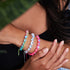 Neon Spectrum | Rainbow Supernova | Silver | Galaxy Glass Charmballa Bracelet