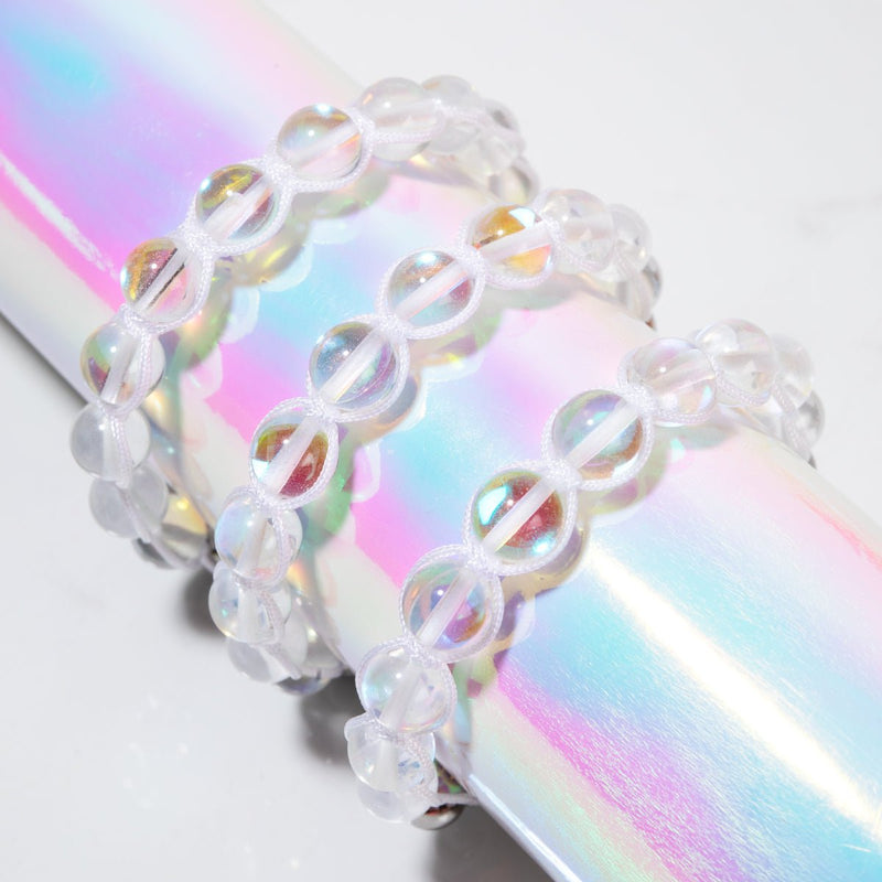 Neon White | Rainbow Supernova | Silver | Galaxy Glass Charmballa Bracelet
