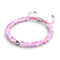 Pink Nebula | Silver | Galaxy Glass Macrame Bead Bracelet