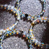 Rainbow Supernova | Gold | Galaxy Glass Macrame Bead Bracelet
