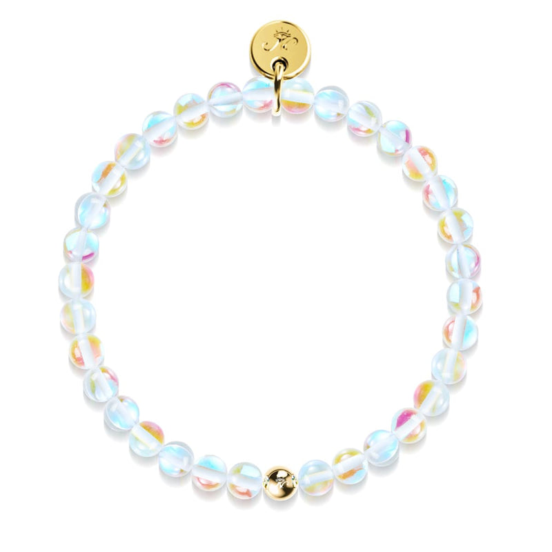 Rainbow Supernova | Gold Vermeil | Galaxy Glass Bead Bracelet