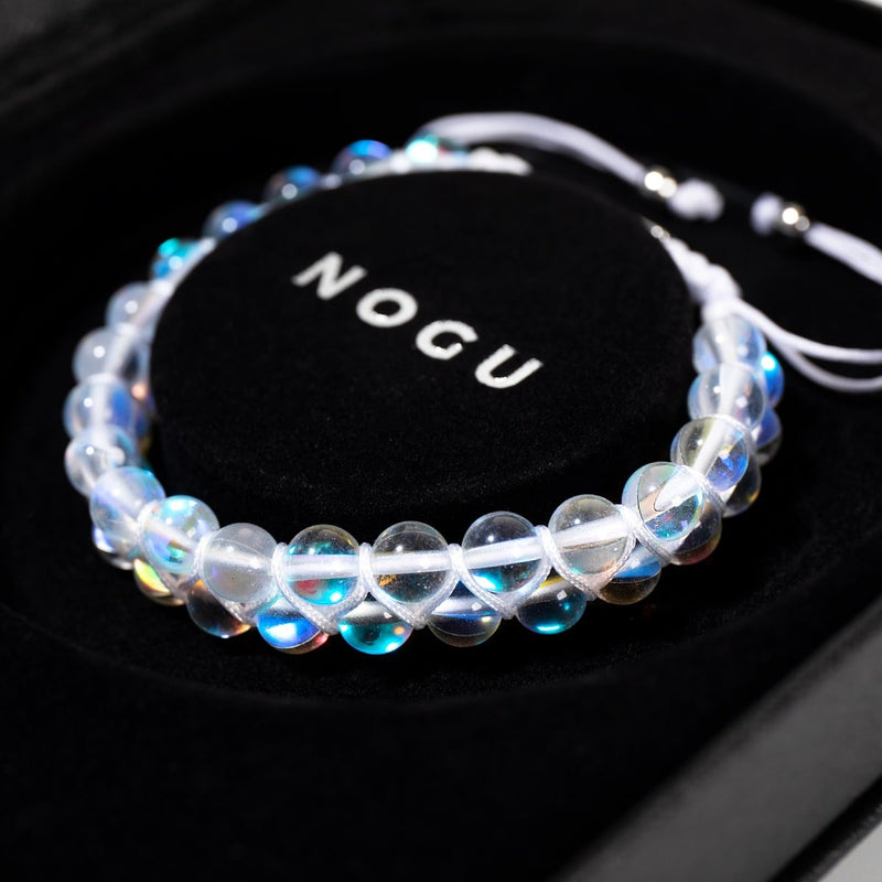 Rainbow Supernova | Silver | Double Galaxy Glass Bracelet