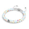 Rainbow Supernova | Silver | Galaxy Glass Macrame Bead Bracelet