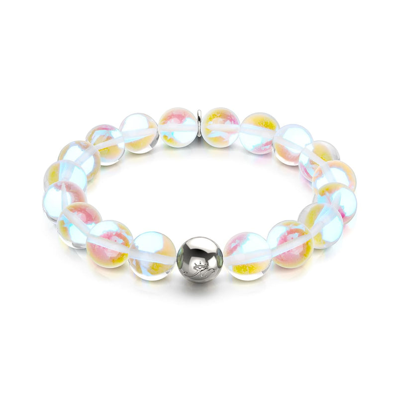 Rainbow Supernova | Silver | Galaxy Glass Statement Bracelet